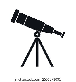 Telescope silhouette vector icon design