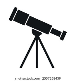 Telescope silhouette vector icon design