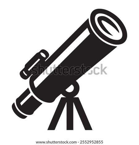 Telescope silhouette vector icon design