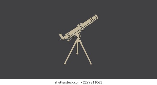 telescope simple icon design, logo design