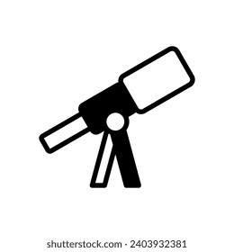 Plantilla de diseño de iconos simples del telescopio