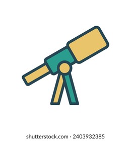 Telescope simple icon design template