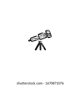 telescope sketch cartoon design with isolated on white background