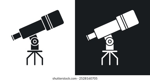 Paquete de iconos de Vector sólido del telescopio