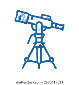 telescope space exploration doodle icon sketch vector. telescope space exploration sign. isolated symbol illustration