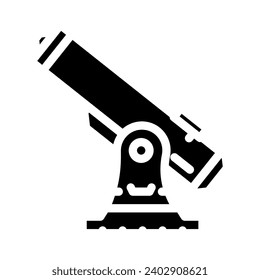 telescope space exploration glyph icon vector. telescope space exploration sign. isolated symbol illustration