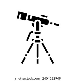 telescope space exploration glyph icon vector. telescope space exploration sign. isolated symbol illustration