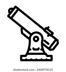 telescope space exploration line icon vector. telescope space exploration sign. isolated contour symbol black illustration