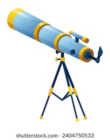 Telescopio para la exploración espacial, el descubrimiento científico y el estudio astronómico. Equipamiento para observar el cosmos. Espionaje educativo para estrellas de investigación