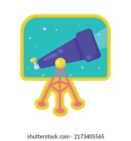 telescope space outer sticker icon