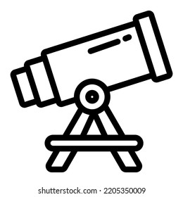 Telescope Space Sky Icon Line
