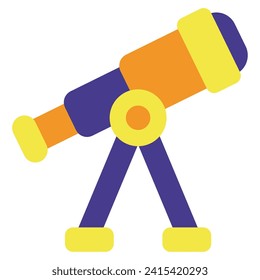 Telescope space technology object illustration