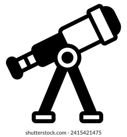 Telescope space technology object illustration