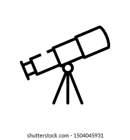 Telescope Space Tourism and Education Vector Icon