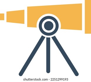 Telescope, spyglass, Vector Icon which is suitable for commercial work and easily modify or edit it

