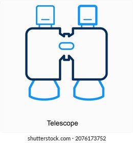 Teleskop- oder Spygläser-Icon-Konzept