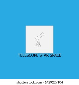 telescope star space icon sign signifier vector