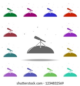 telescope and stars icon. Elements of Space in multi color style icons. Simple icon for websites, web design, mobile app, info graphics