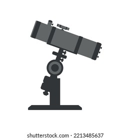 telescope system reflector. flat picture 2d vector
