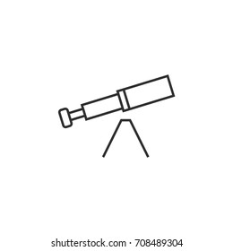 Telescope thin line icon. Icon for user interfaces and web sites. 