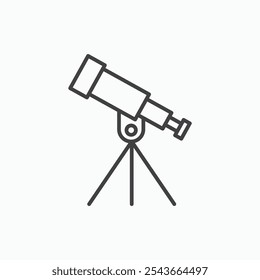 Icono de Vector de línea delgada del telescopio.