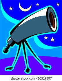 telescope in a tripod	