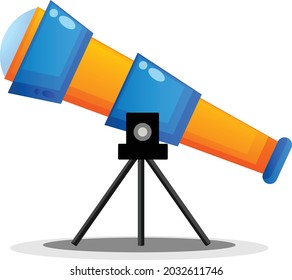 Arte vectorial del telescopio e ilustración
