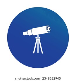 Telescope VectorBlue Icon Design