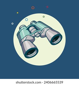 Telescope vector design or illustration with commercial use license for any purpose