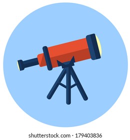 Telescope vector  flat icon