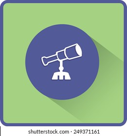 Telescope vector flat icon
