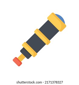 Telescope vector flat icon for web isolated on white background EPS 10 file