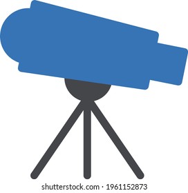 telescope vector glyph colour icon