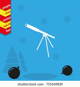 Telescope vector icon.
