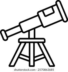 Telescope vector icon. Can be used for printing, mobile and web applications.