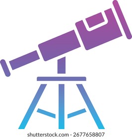 Icono de Vector del telescopio. Se puede utilizar para aplicaciones de impresión, móviles y de Web.