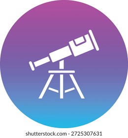 Icono de Vector del telescopio. Se puede utilizar para aplicaciones de impresión, móviles y de Web.