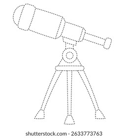 Telescope vector icon for children