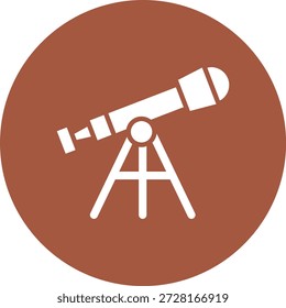 Ilustración de diseño de icono de Vector de telescopio