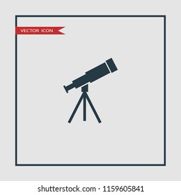 telescope vector icon illustration 