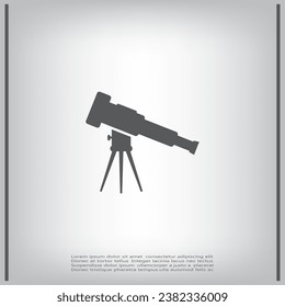 Telescope vector icon. Telescope illustration.