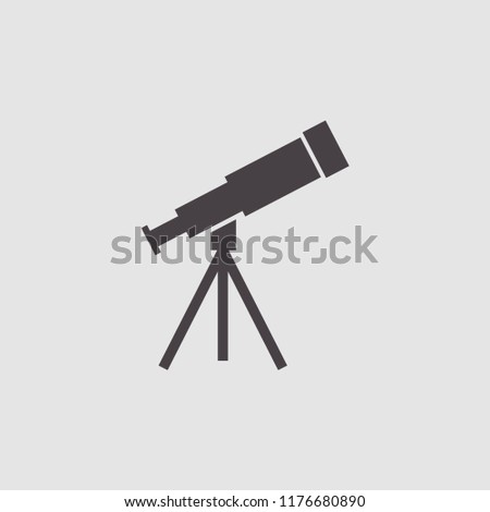 telescope vector icon illustration 