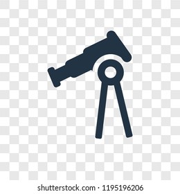 Telescope vector icon isolated on transparent background, Telescope transparency logo concept