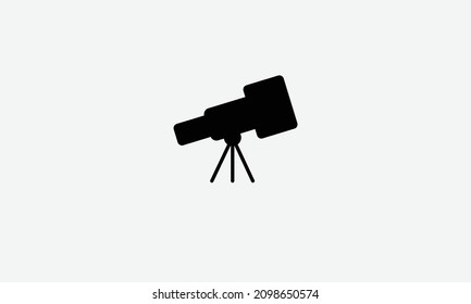 Telescope vector icon line art	