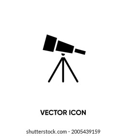 Telescope vector icon. Modern, simple flat vector illustration for website or mobile app.Telescope symbol, logo illustration. Pixel perfect vector graphics	