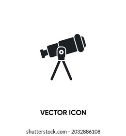 Telescope vector icon. Modern, simple flat vector illustration for website or mobile app.Telescope symbol, logo illustration. Pixel perfect vector graphics	