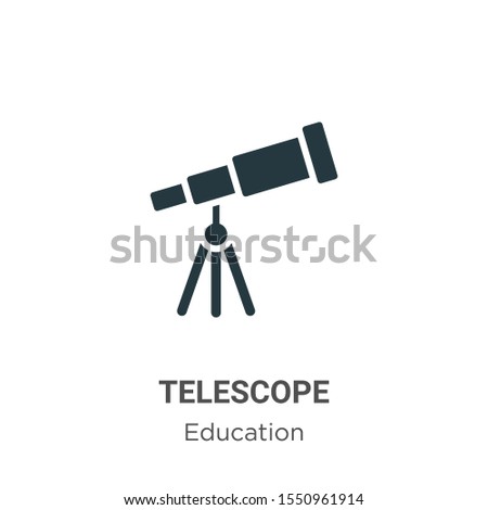 Telescope vector icon on white background. Flat vector telescope icon symbol sign from modern education collection for mobile concept and web apps design.
