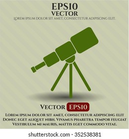 Telescope vector icon or symbol