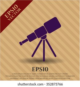 Icono o símbolo del vector del telescopio