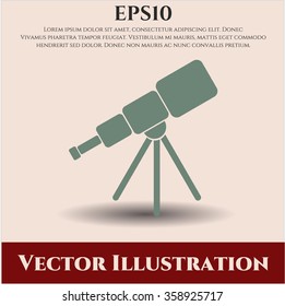 Telescope vector icon or symbol